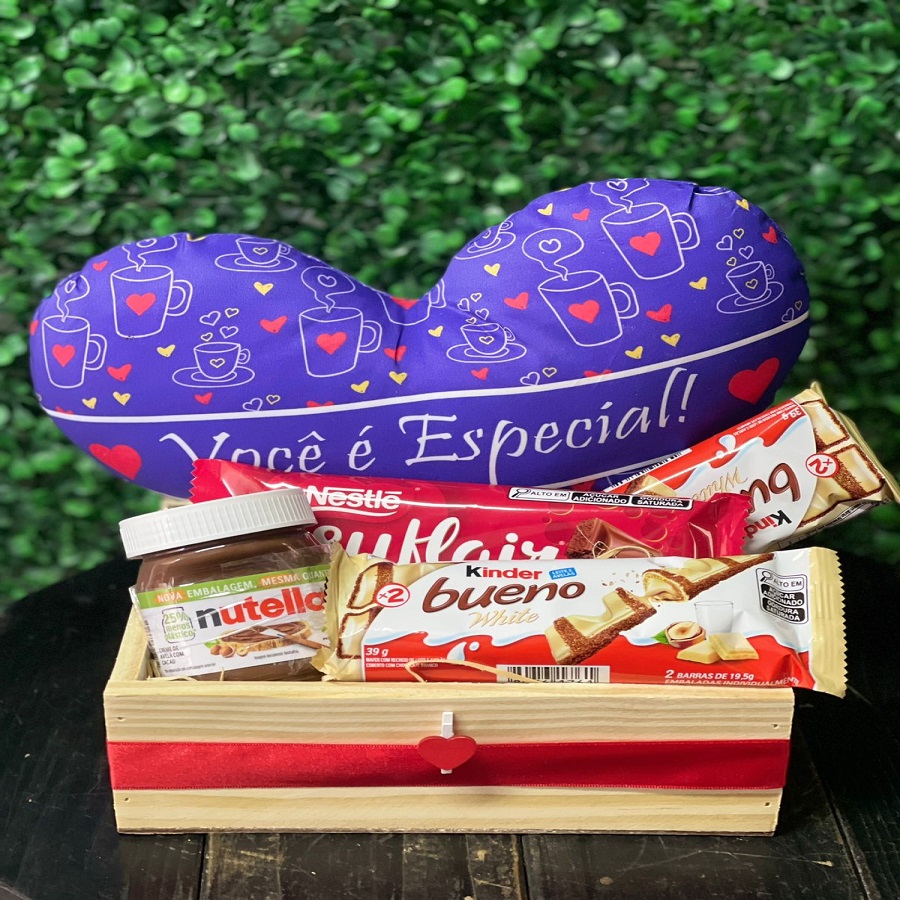 Cesta de Chocolate e Pelúcia