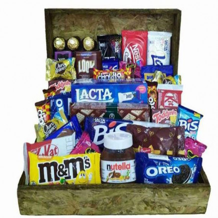 Cesta Baú de Chocolate